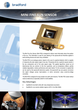 mini fine sun sensor - Bradford Engineering BV