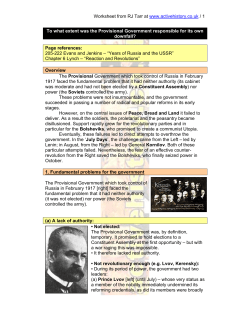 Worksheet from RJ Tarr at www.activehistory.co.uk