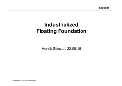 Industrialized Floating Foundation