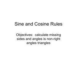 Sin and Cosine Rules