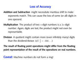 Part 3 (Floating Point Numbers)