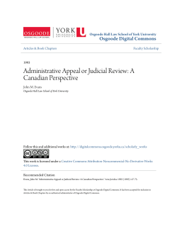 Administrative Appeal or Judicial Review