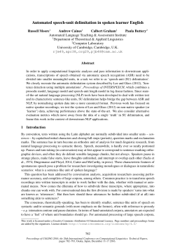 Automated speech-unit delimitation in spoken learner English