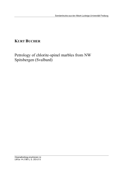 Petrology of chlorite-spinel marbles from NW