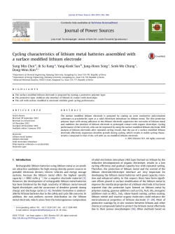 Cycling characteristics of lithium metal batteries assembled with a