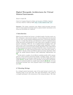 Digital Waveguide Architectures for Virtual Musical Instruments