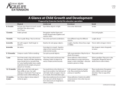 A Glance at Child Growth and Development
