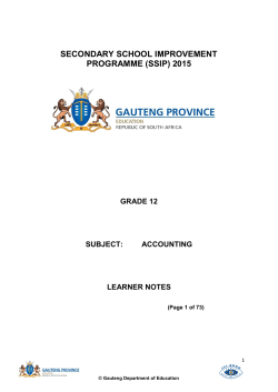 secondary school improvement programme (ssip) 2015 grade 12