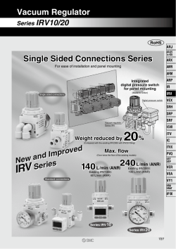 Series IRV10/20 Vacuum Regulator
