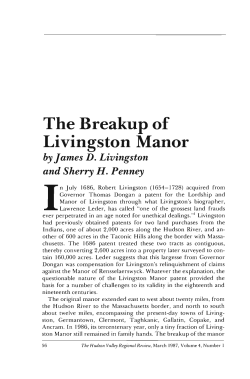 The Breakup of Livingston Manor. - The Hudson River Valley Institute