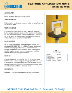 Butter Hardness by ISO16305 Dairy Butter.indd