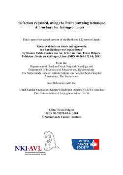 Brochure for laryngectomees