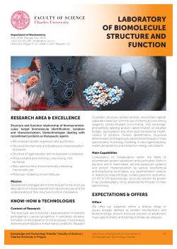 LABORATORY OF BIOMOLECULE STRUCTURE AND FUNCTION