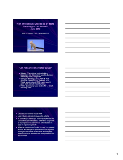 Non-Infectious Diseases of Rats