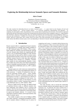 Exploring the Relationship between Semantic