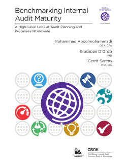 Benchmarking Internal Audit Maturity
