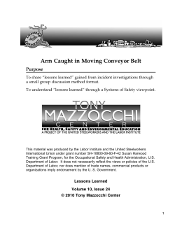 Arm Caught in Moving Conveyor Belt
