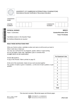 Question Paper - Cambridge International Examinations