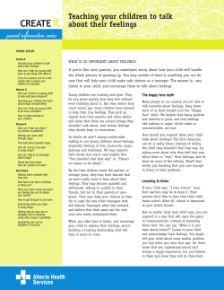 Create It: Teaching Your Children to Talk About Their Feelings