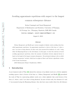 Avoiding approximate repetitions with respect to the longest