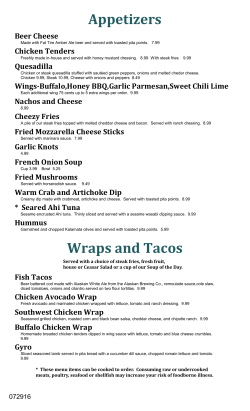 Menu - Mac and Bob`s