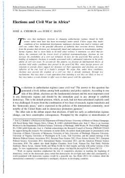 Elections and Civil War in Africa