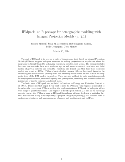 IPMpack: an R package for demographic modeling with Integral