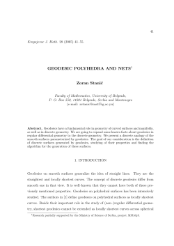 Geodesic polyhedra and nets