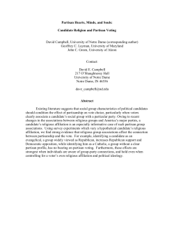 Partisan Hearts, Minds, and Souls: Candidate Religion and Partisan