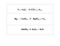 → KOH(aq)+ H2 ( g)