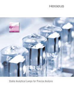 Stable Analytical Lamps for Precise Analysis