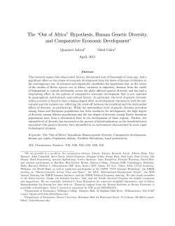 The rOut of AfricasHypothesis, Human Genetic