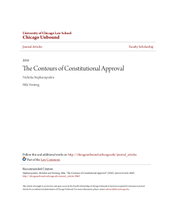 The Contours of Constitutional Approval
