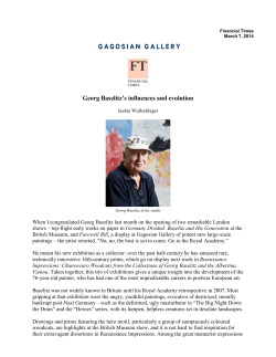 The Financial Times Georg Baselitz`s influences and