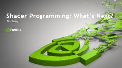 Shader Programming: What`s Next?