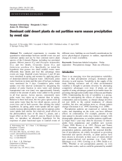 Dominant cold desert plants do not partition warm season