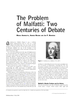 The Problem of Malfatti: Two Centuries of Debate