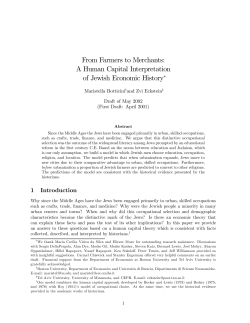 A Human Capital Interpretation of Jewish Economic History