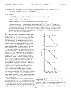 ANGULAR DISTRIBUTION OF GAMMA RAYS PRODUCED