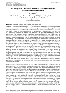 Cold Spraying of Titanium: A Review of Bonding Mechanisms
