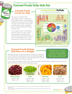 Canned Foods Help Kids Eat