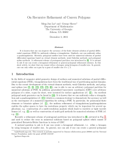On Recursive Refinement of Convex Polygons