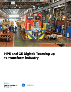HPE and GE Digital: Teaming up to transform industry