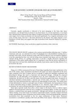 0.1 Is Head Injury Caused by Linear or Angular Acceleration?