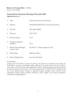 Internal Grant Committee Meeting 3 November 2015