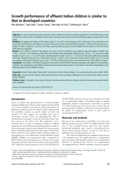 Growth performance of affluent Indian children is similar to that in