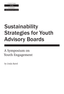 Sustainability Strategies for Youth Advisory Boards: A Symposium