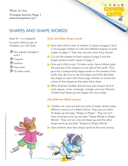 shapes and shape words!