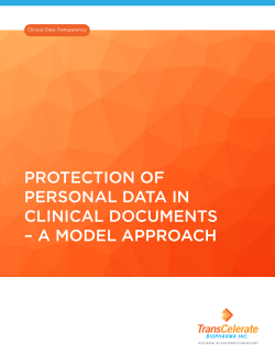 Protection of Personal Data in Clinical Documents