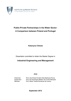 Public-Private Partnerships in the Water Sector: A Comparison